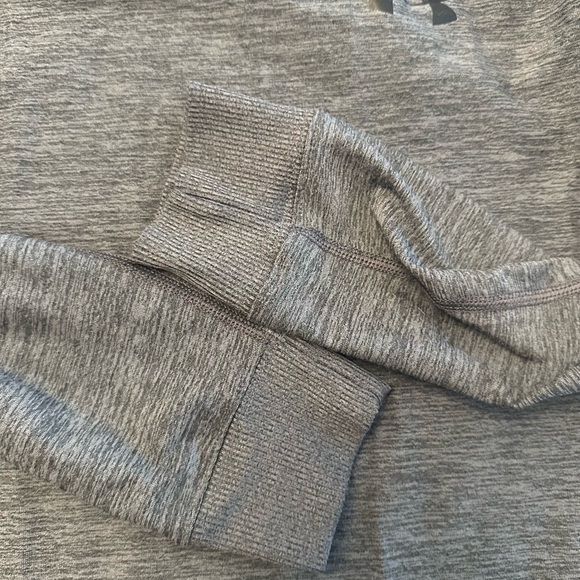 Under Armour Men's Heathered Gray Long Sleeve Tee Small Fitted ColdGear Base - Picture 6 of 7